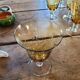 Lot de dix verres à pied ambrés gravés – années 1950