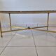 Marble and brass coffee table
