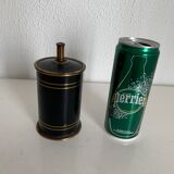 Vintage cigarette holder 1960 dispenser black and gold box - 14 cm