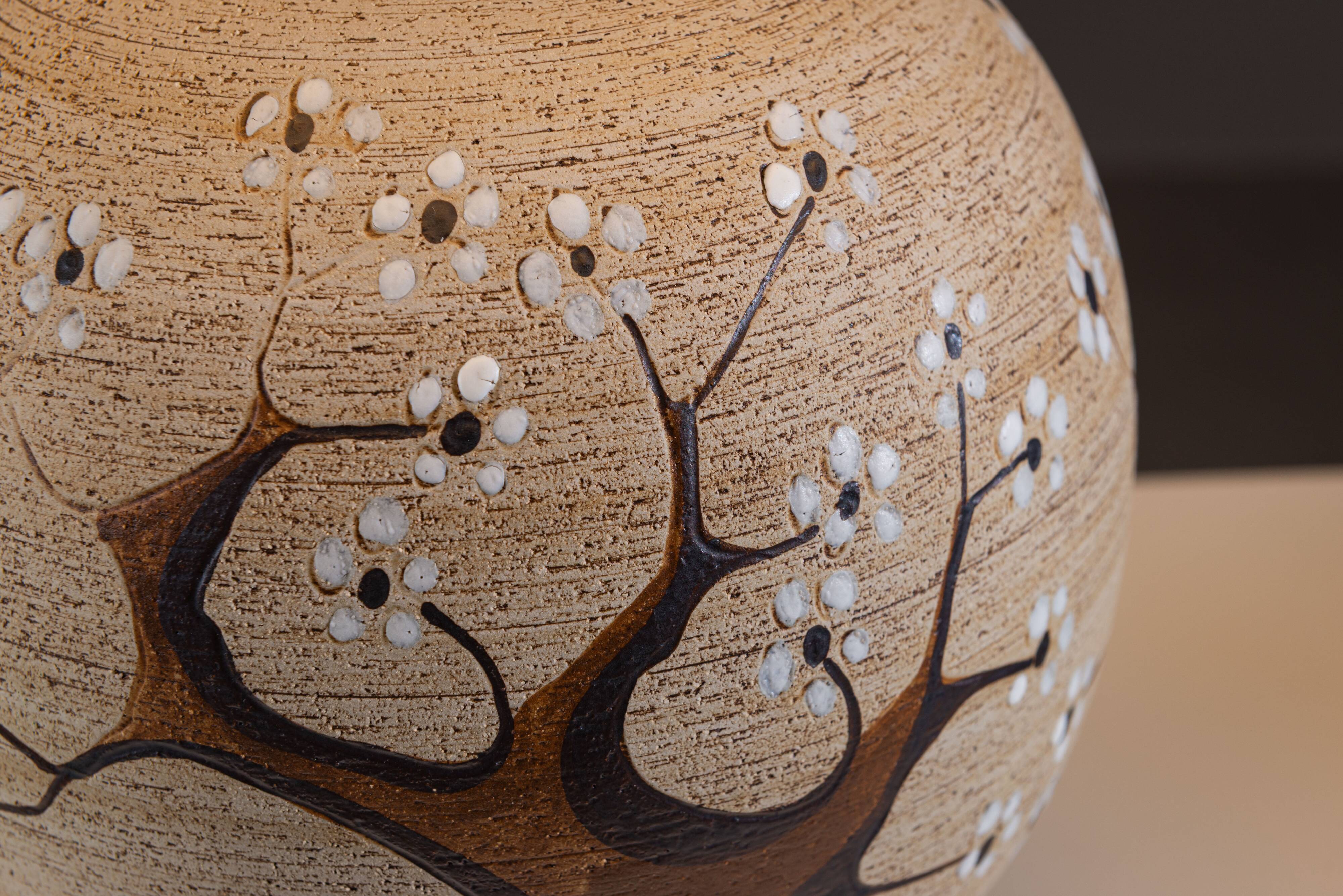 Lampe de table en céramique rare de Peter Müller, produite par Sgrafo.