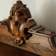 Louis XVI style music cabinet in walnut, 20th century.