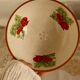 Small vintage ceramic drainer with radish pattern stoneware effect