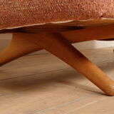 Vintage sofa | 3-seater | ML-90 | pink | reupholstered