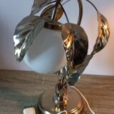 Vintage lamp with golden leaves