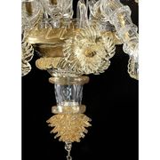 Italian Murano Glass Ca’ Rezzonico – Handcrafted Gold Floral Motif Design