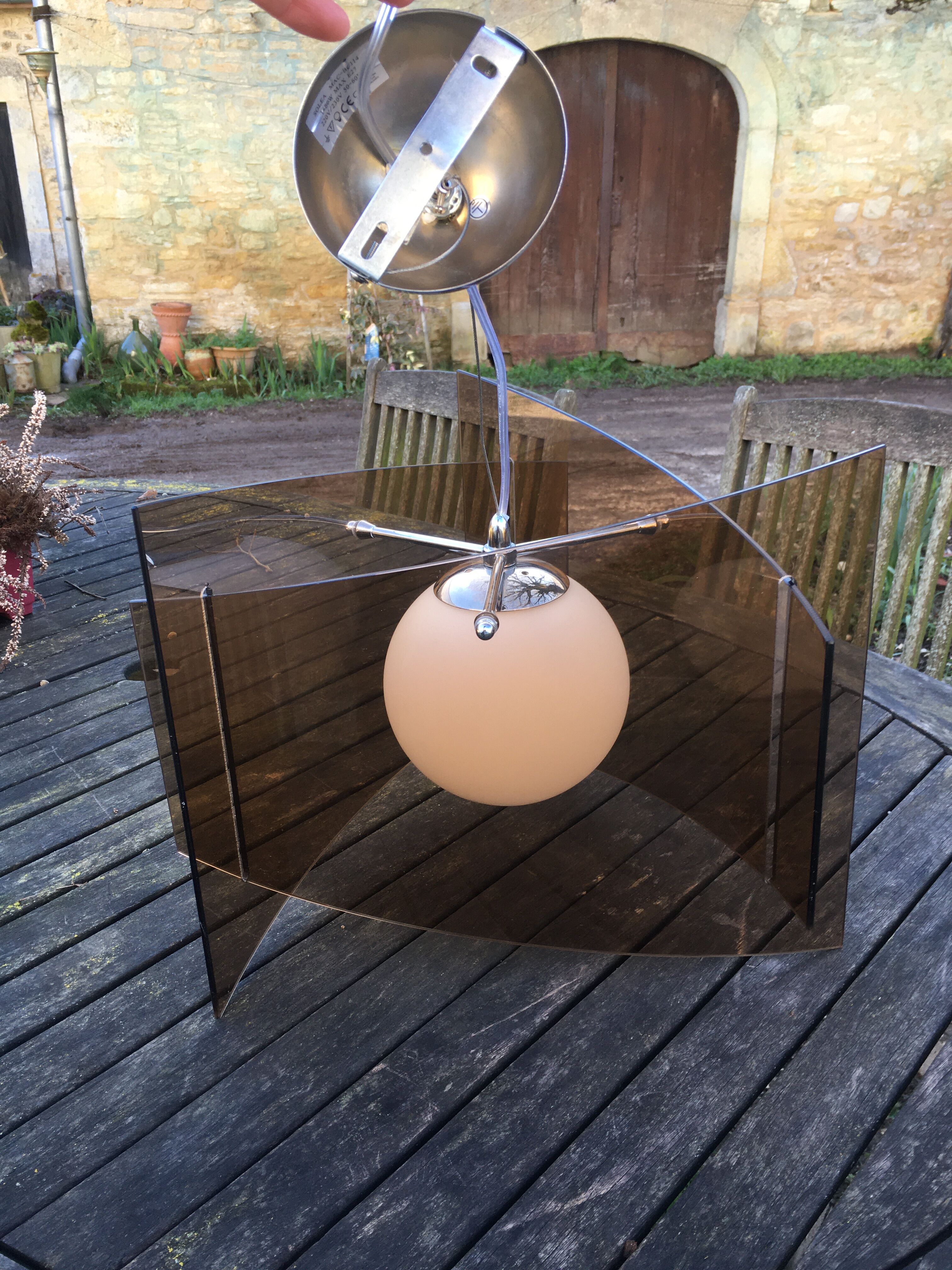 Smoked glass hanging