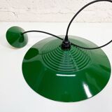 Green metallic hanging lamp, 80's