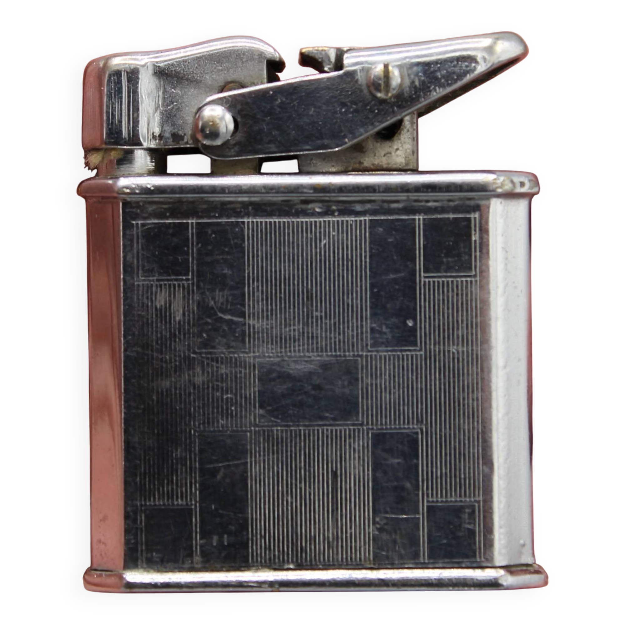 Ancien briquet lux'trik - art deco - poincon taxe briquet de luxe