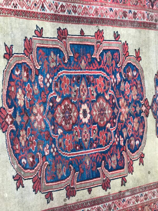 Nice old carpet Persian Mahal ziegler faitg hand 147 X 237 CM