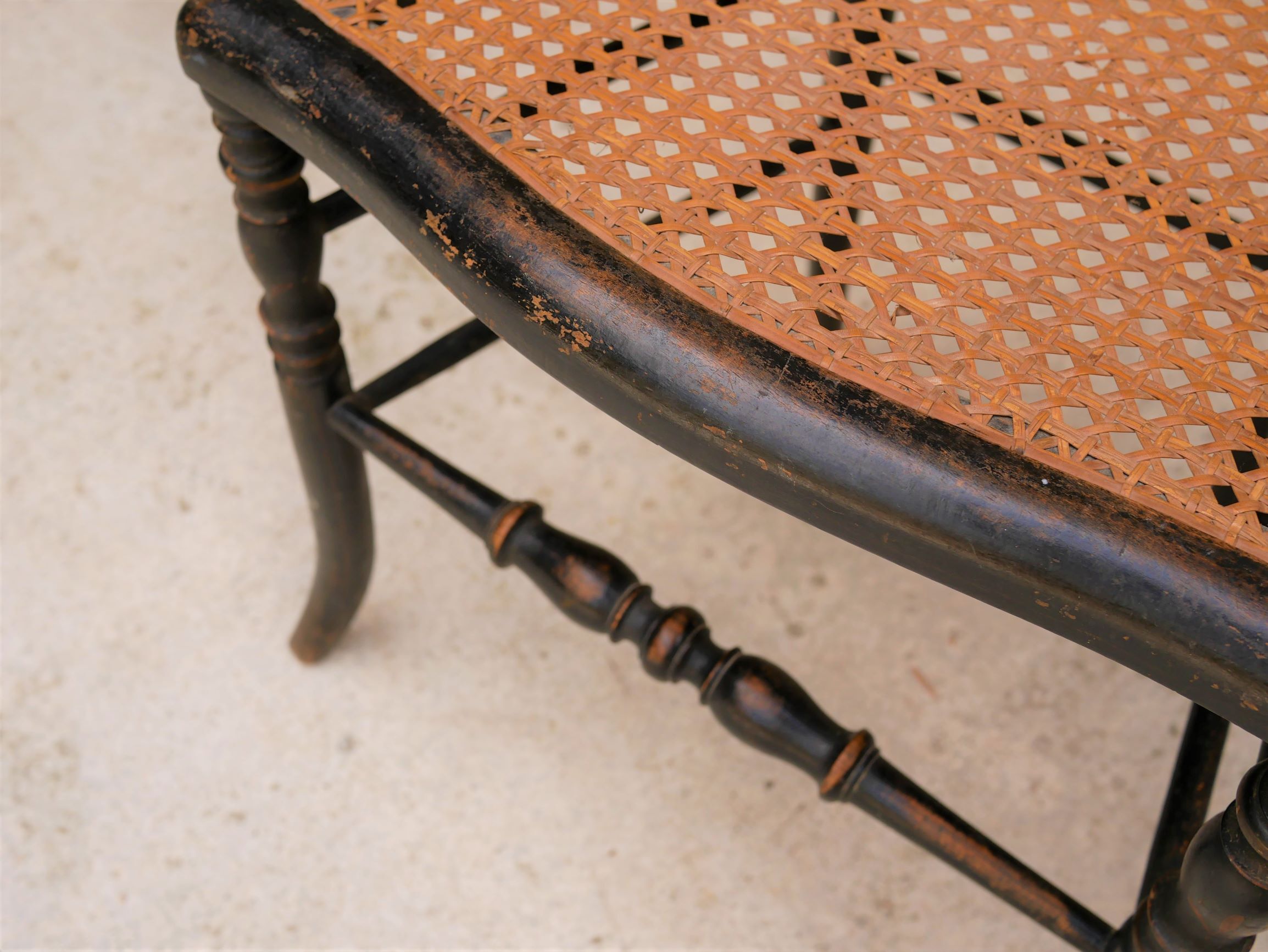 Napoleon III wooden and canning chair, 1920s