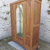 Art Deco oak wardrobe
