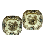 Set of 2 English earthenware plates Copeland spode's Byron