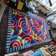 1980s XXL huge Design abstract high quality wool carpet/rug for Hilton hotel