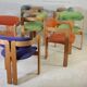 7 Chairs Pigreco by Tobia Scarpa, Gavina Edition, Italy, 50s