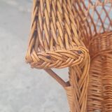 Children's chair in rattan and wicker