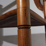 Swedish Carved Oak Monk Chair, 1930s