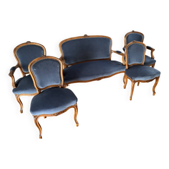 Louis XV style sofa and armchairs