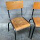 Lot de 4 chaises d’école vintage