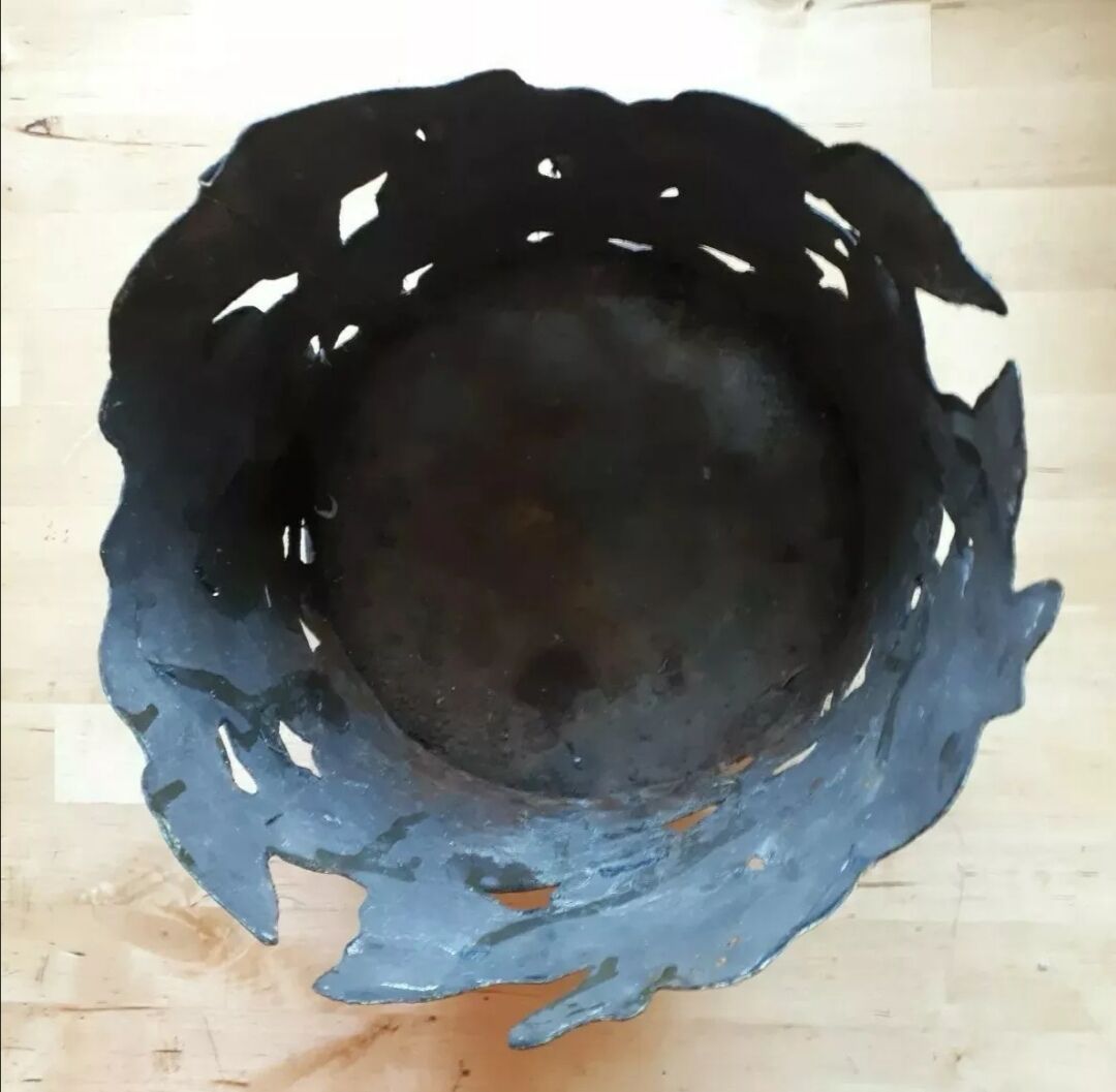 Vintage jar sheet painted flowers