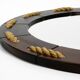 Huge 1970s maritime round pine wood wall mirror from Denmark | ∅ 89cm