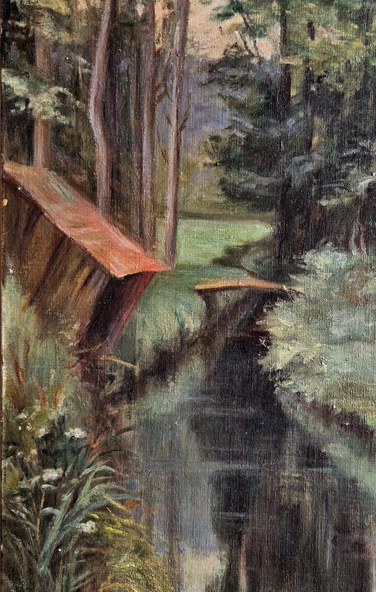 Washing Place Near the Woods by Niles Langlois dated 1907