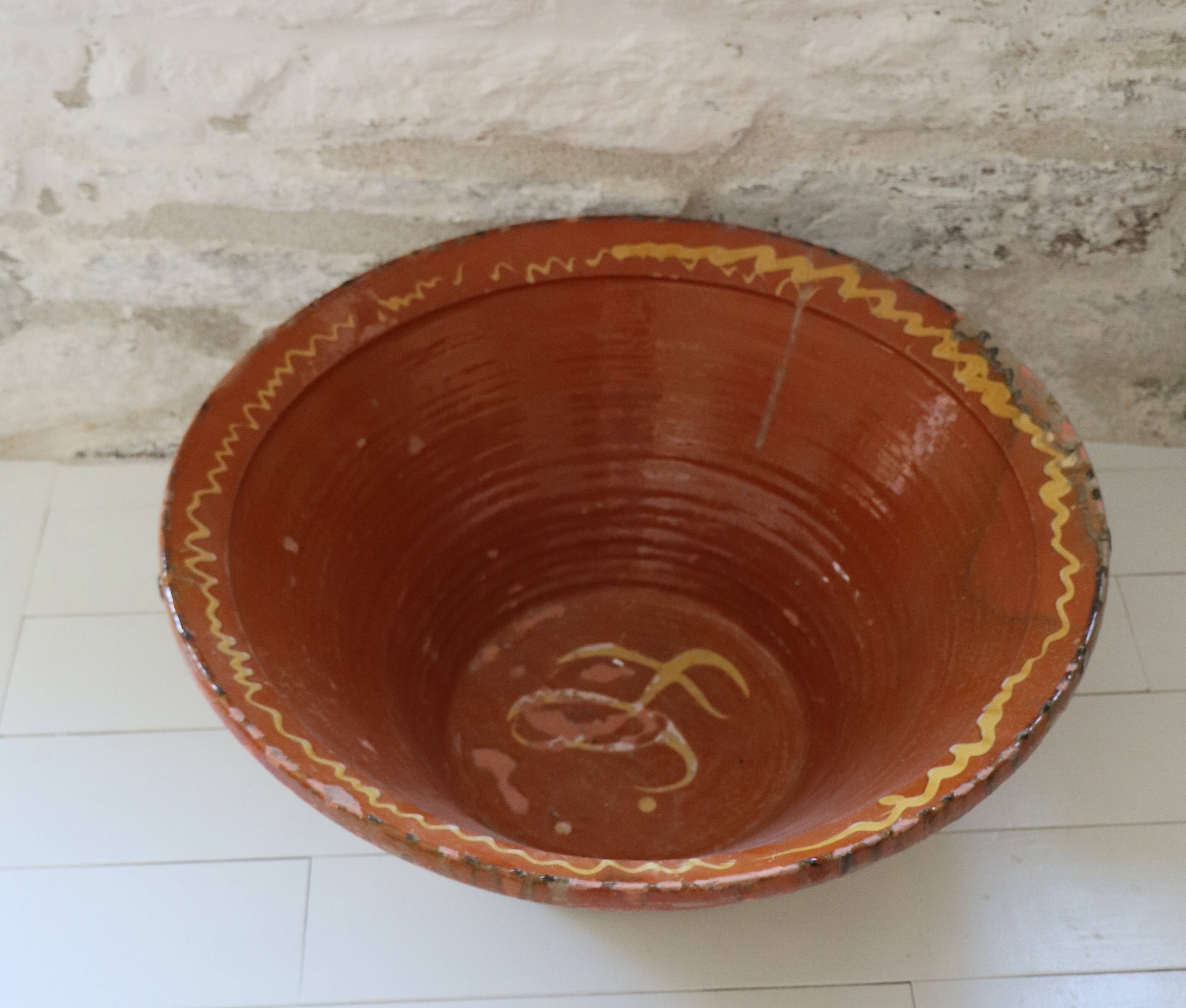 Large Lebrillo Pottery Minorca Spain 19th century