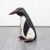 Leather decoration object, 70s, penguin