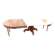 Napoleon III walnut table with central leg and 3 extensions, 14 place settings, late 19th century