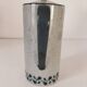 Cafetière vintage en grès moucheté – décor floral bleu marine