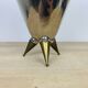 80s design ice bucket in chrome and brass