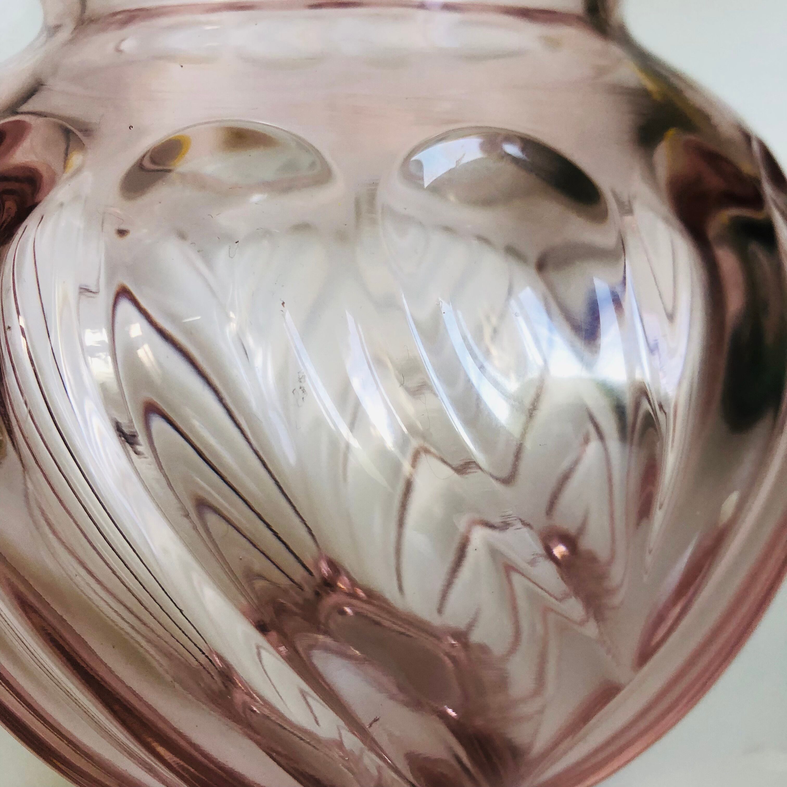 Art Deco glass vase Rosaline by Rudolf Schrötter for Inwald