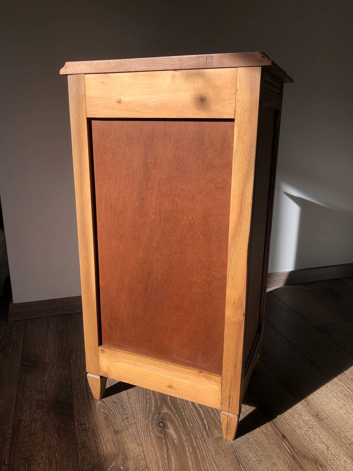 Renovated oak bedside table