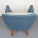 1950s armchair in grey and blue