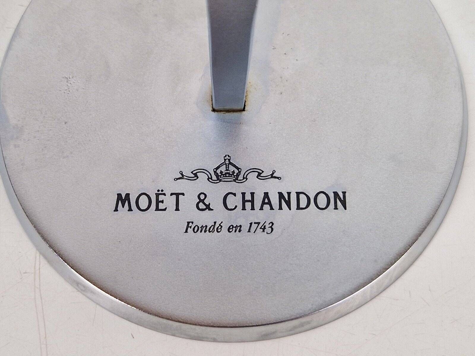 Crystal Champagne Flutes in Holder by Philippe Di Meo for Moët & Chandon, 1980s, Set of 2