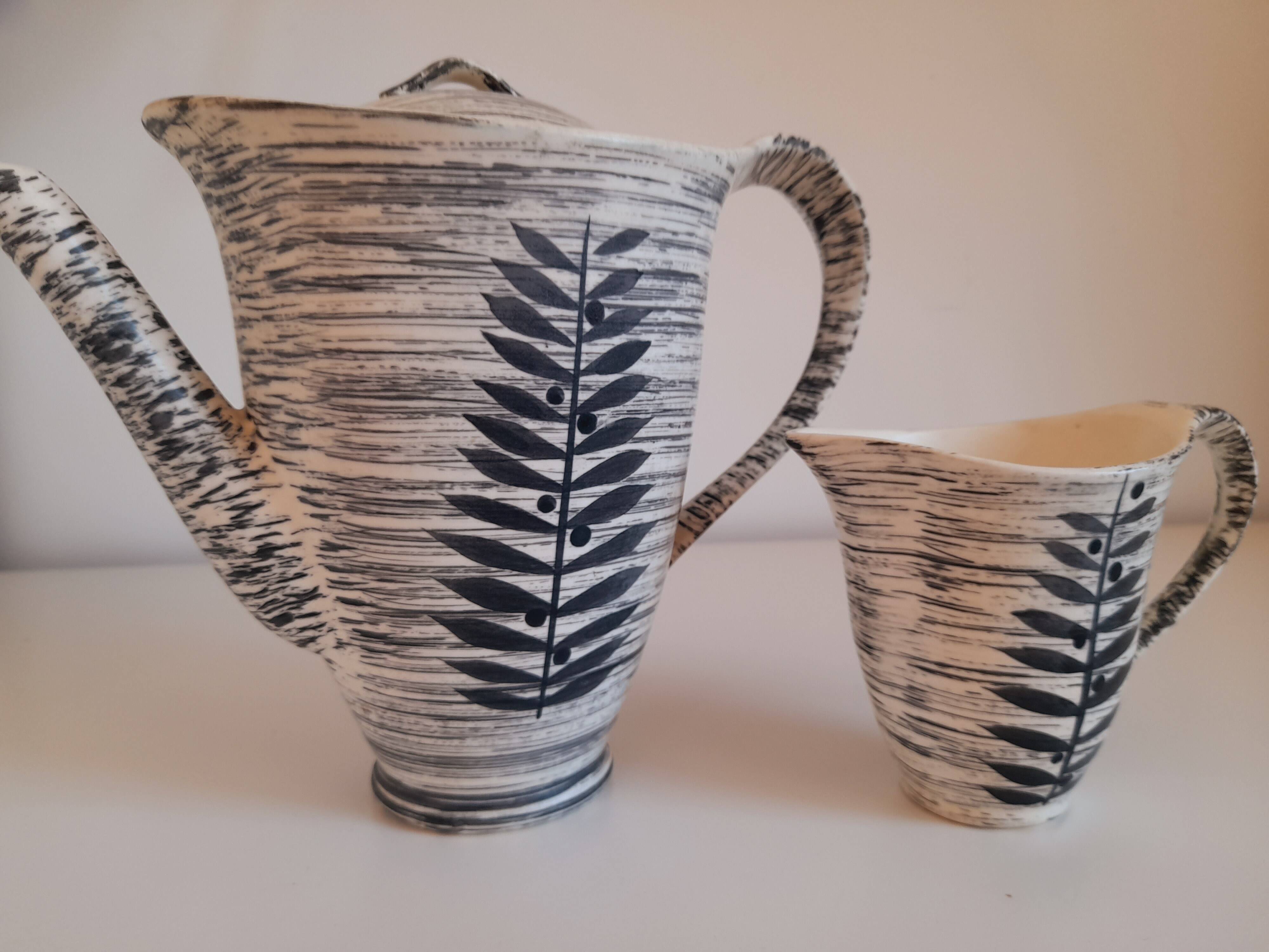 Ensemble verseuse à café et pot à lait Salins collection Tolède