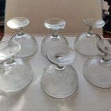 set of 6 thick glass ice cups decor vintage fruits