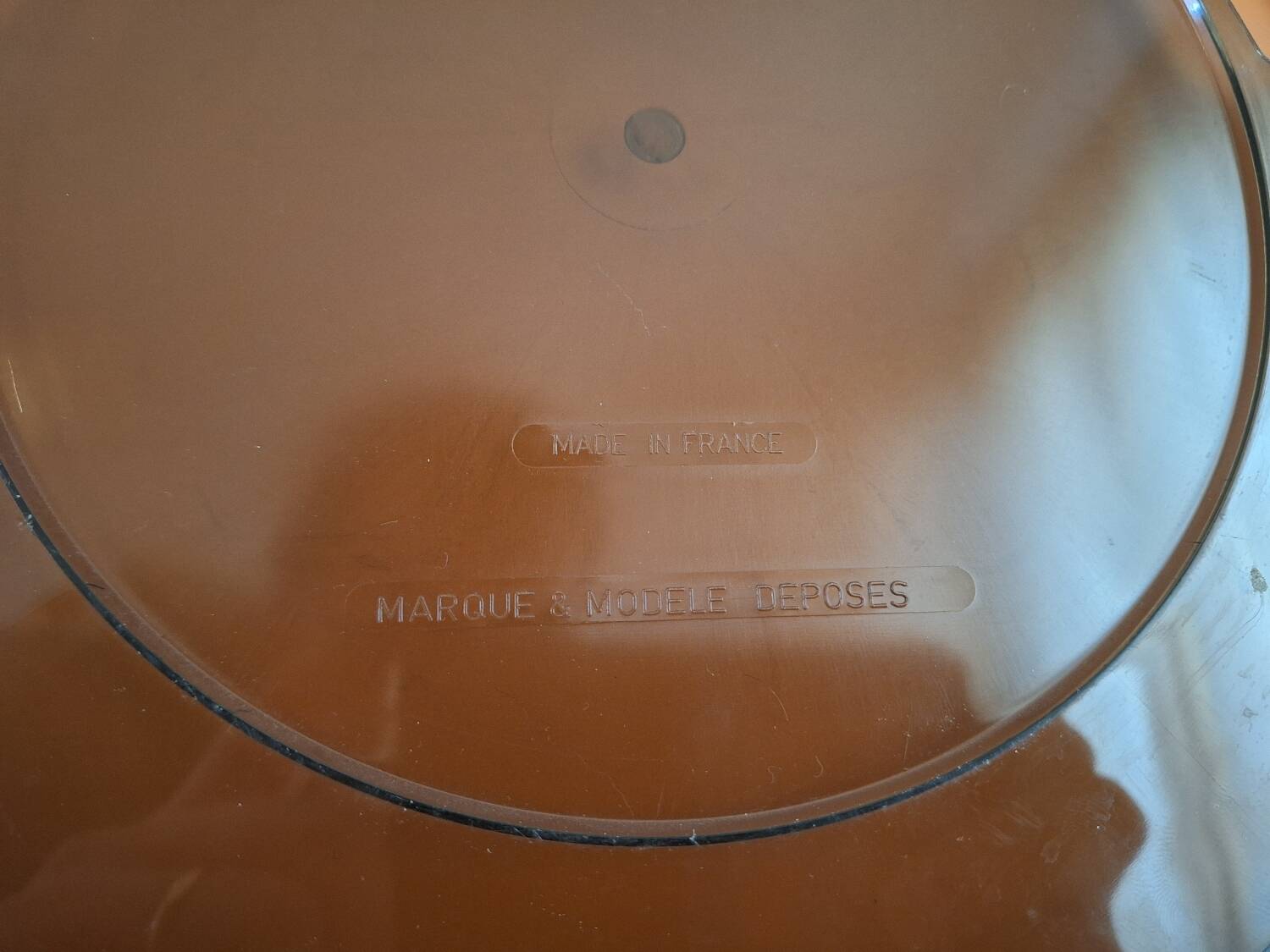 Vintage smoked plexiglass mirror