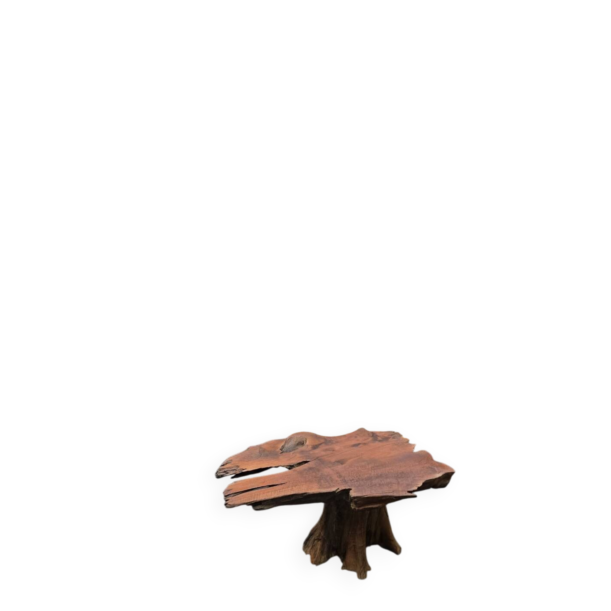 Raw wood coffee table