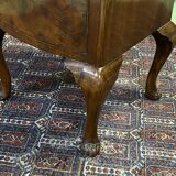 English art deco bedside in walnut magnifying glass