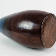 Ceramic vase with blue and brown glaze by an unknown Danish artist