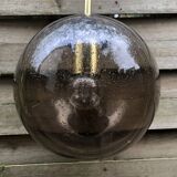 Suspension en verre jaune de Biot années 70