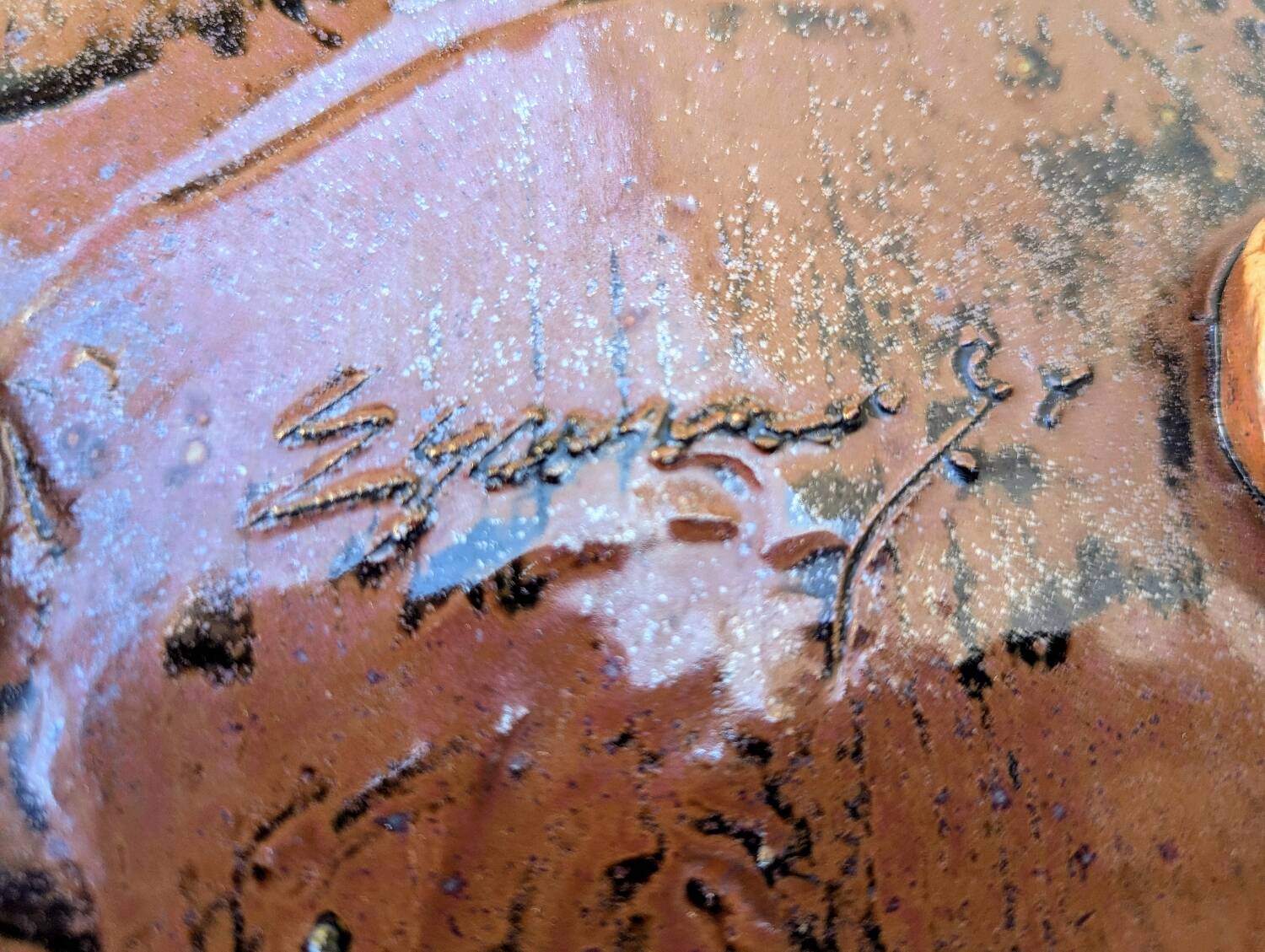 Georges Sybesma three stoneware ceramic dishes circa 1990/2000