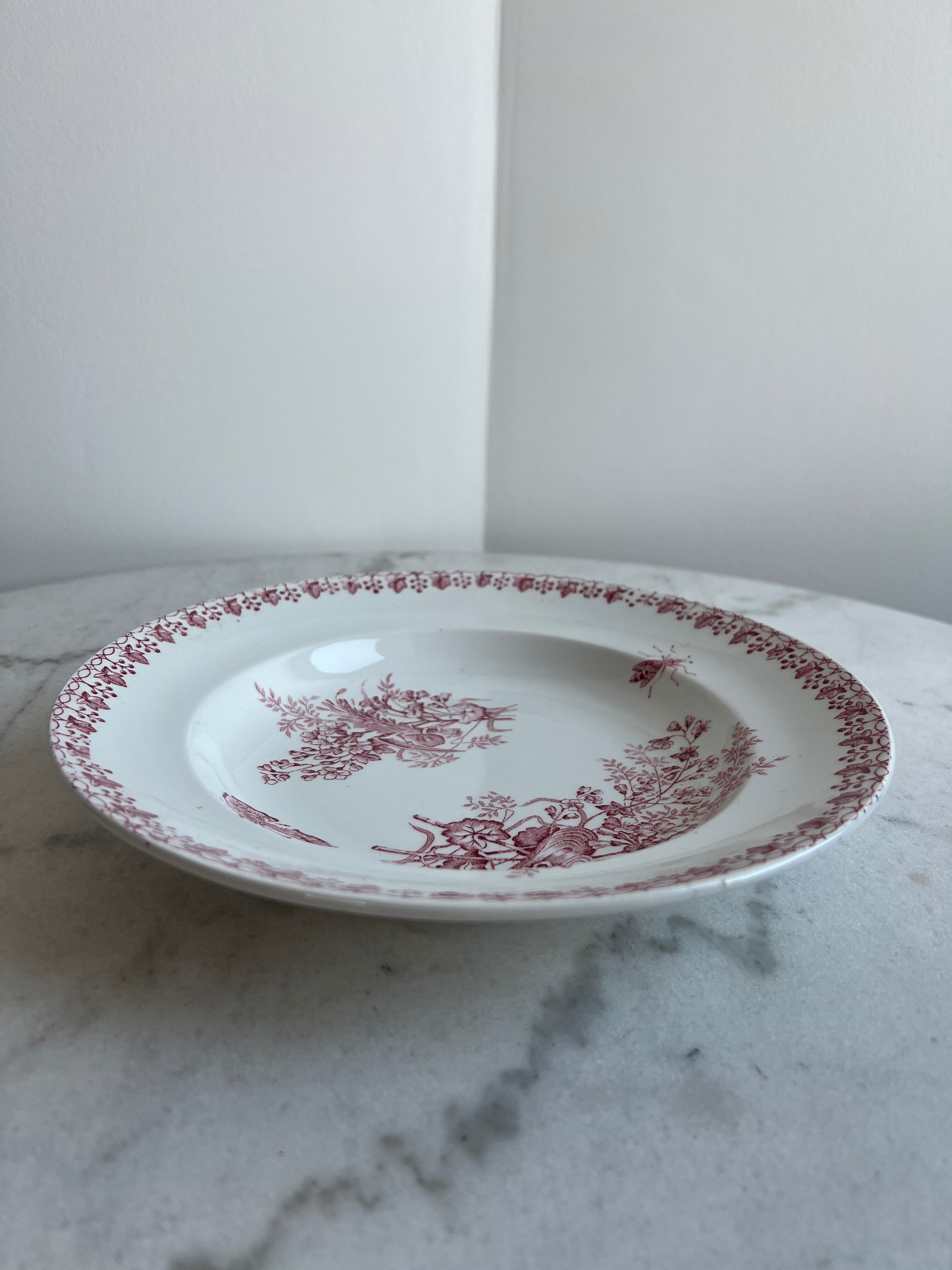Set of 6 Terre de Fer Terre de Fer plates Onnaing Moisson
