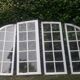 Glass window h146xl227 in arched oak