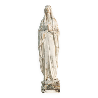 Statue en plâtre de la Vierge Marie signée Boye et Thomas Toulouse