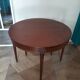 Console / Round half-moon table - 5 feet - Louis XVI style - mahogany color - Extendable