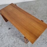 Elm coffee table by Luigi Gorgoni, 80s