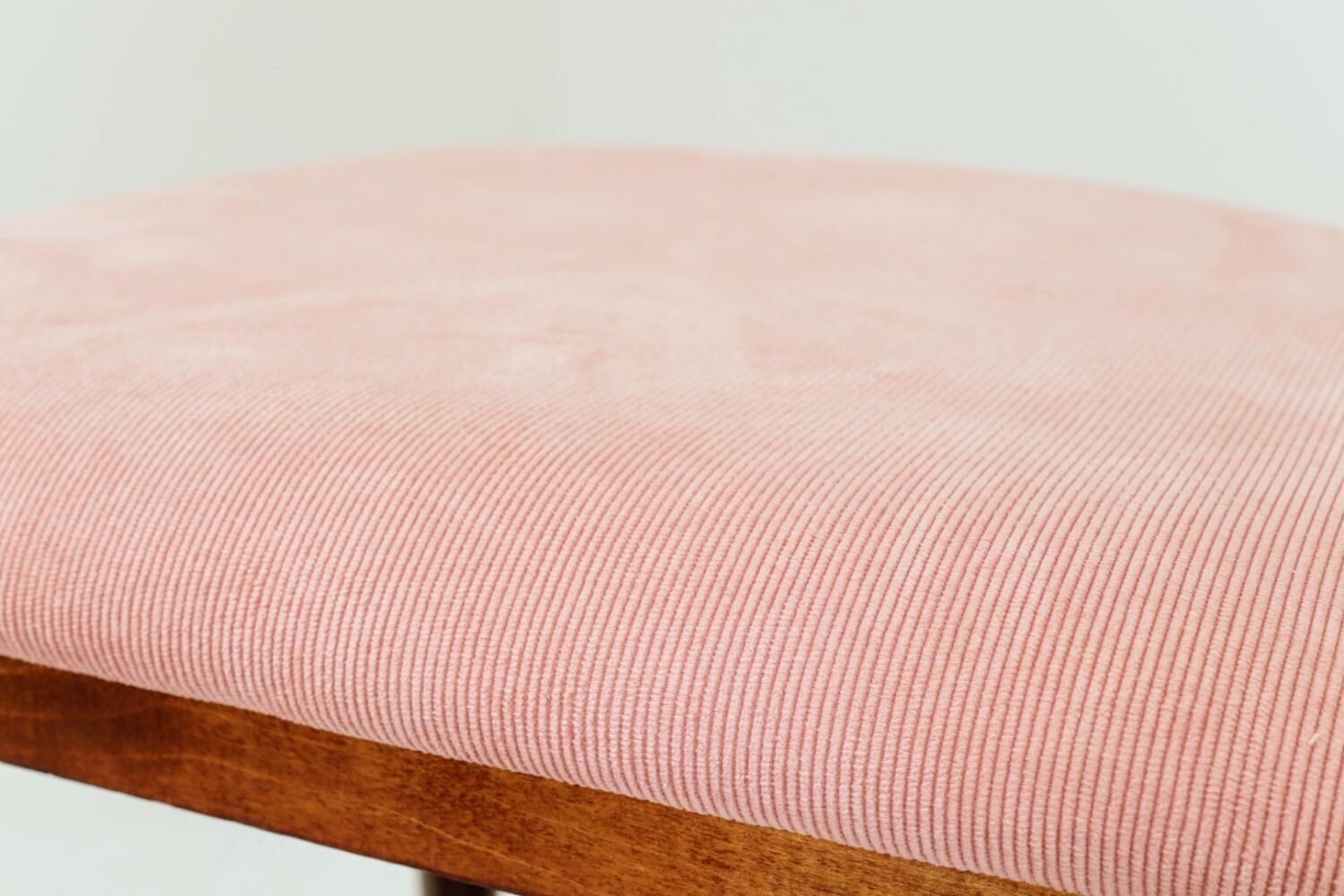 Tabourets de bar rosé velours côtelé Lot de 2