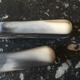 Guy Degrenne salad cutlery in stainless steel and bakelite