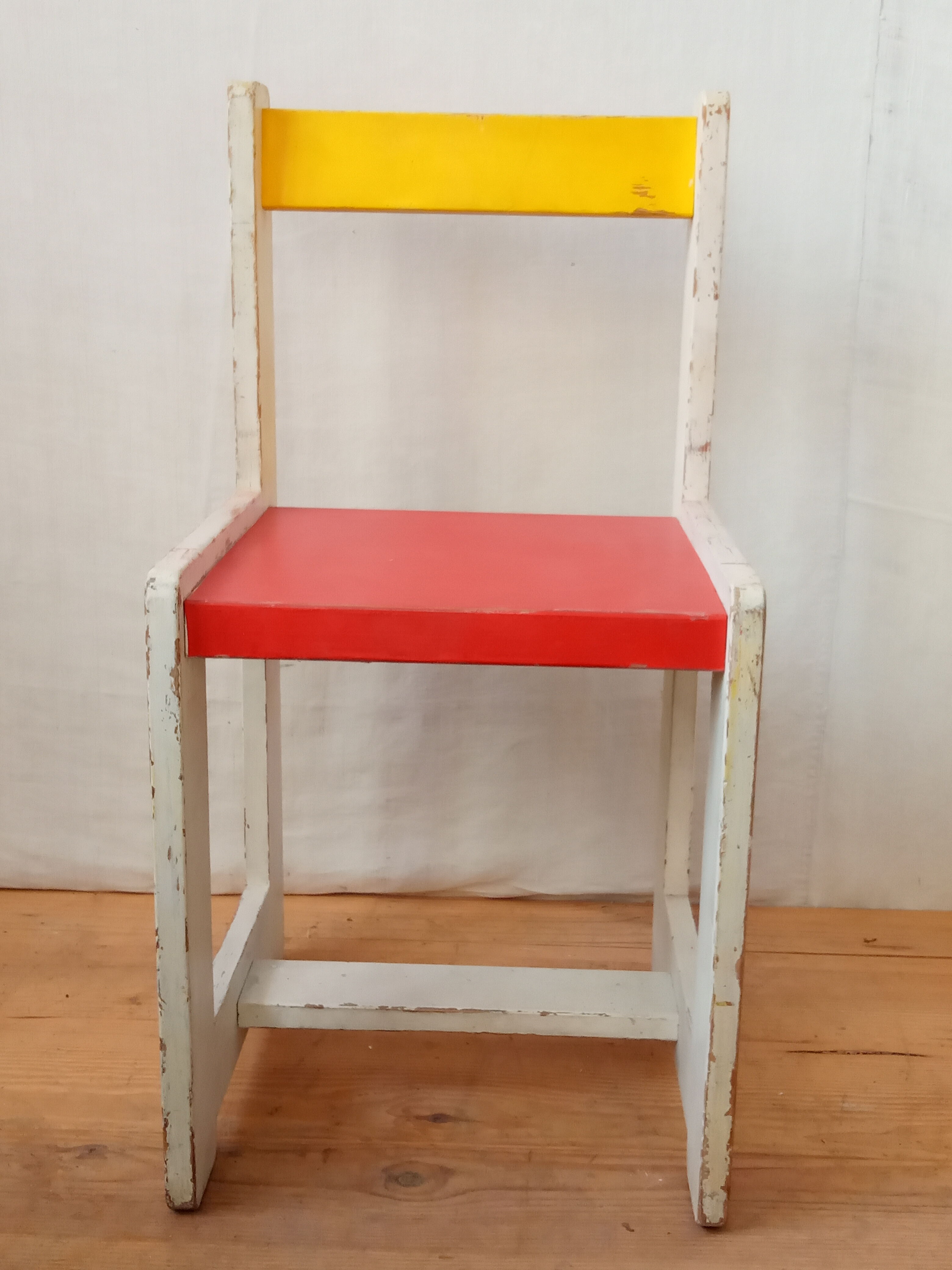 Painted wooden Bauhaus chair
